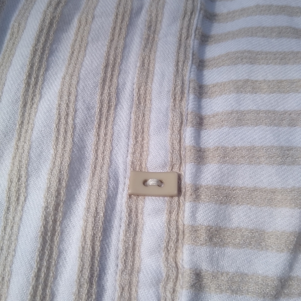 Soft Surroundings Standout Shirt Tunic Asymmetric Beach Stripe XL - Picture 4 of 8